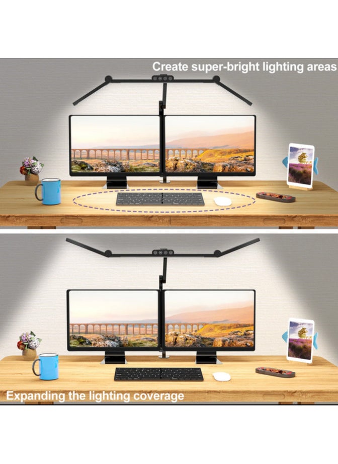 Generic LED Desk Lamp for Large Desktops and Multi-Monitor Setups - Touch Control Table Lamp with Auto Dimming, 5 Color Modes & 5 Brightness Levels for Reading, Study, and Work  - Image 2