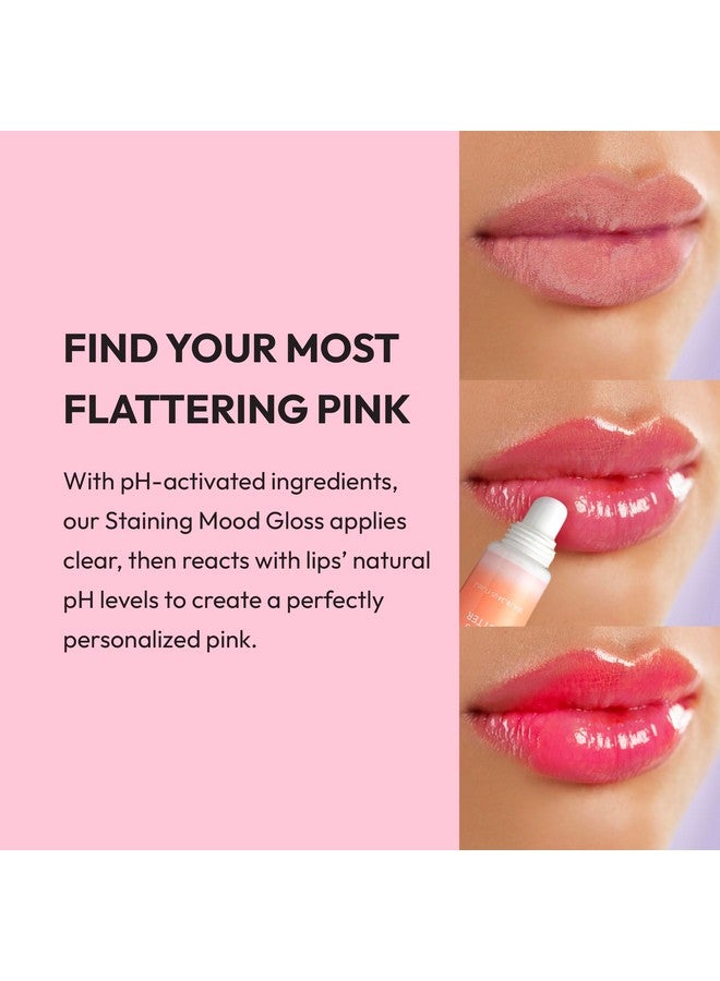 روبي كيسيز ملمع شفاه روبي كيسز ستينينغ مود، غني بزبدة المانجو للترطيب، تغيير لون منشط بالرقم الهيدروجيني، ملمس خفيف، لمعان غير لزج لشفتين ممتلئتين وناعمتين تدومان طويلاً (قطعة واحدة) - Image 3
