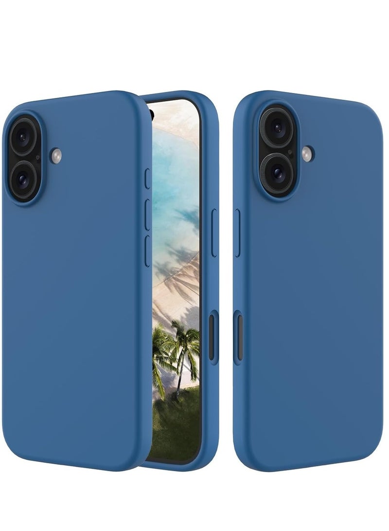 ELTRAZONE iPhone 16 Plus Slim Fit Matte Blue TPU Case – Soft, Flexible Silicone Back Cover - Image 1