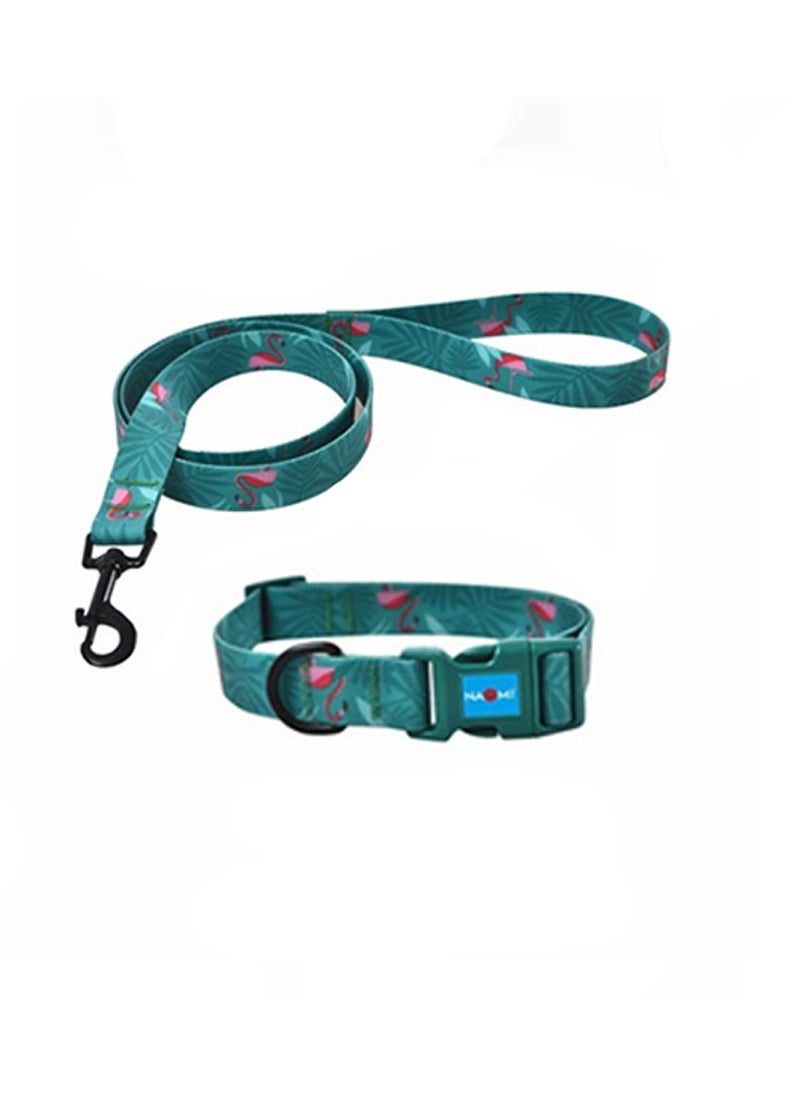 Naomi Naomi Impossible missions Flamingo Medium collar with Leash 