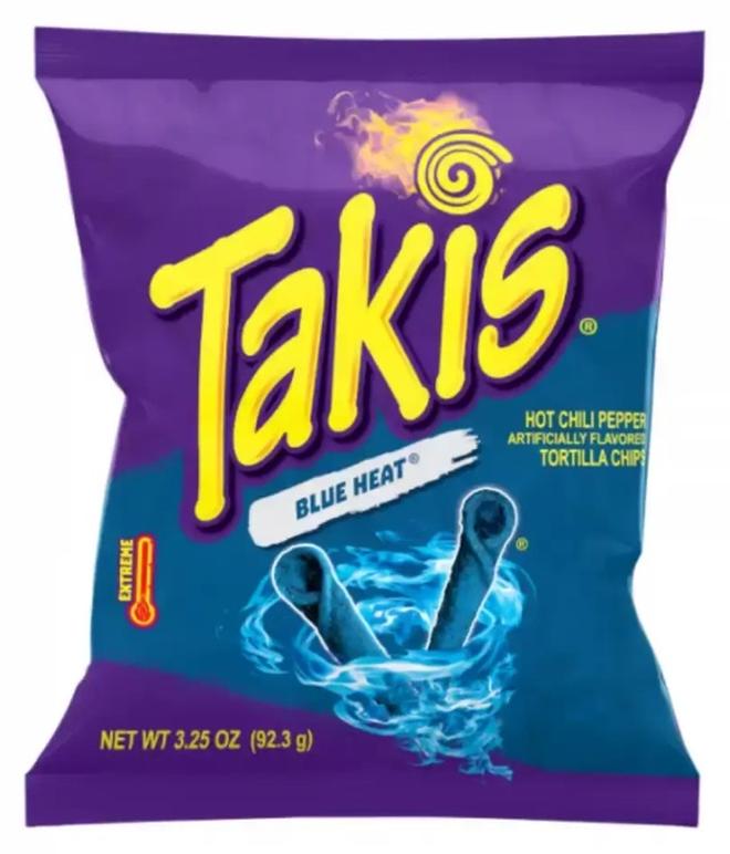 Taki's رقائق التورتيلا الحارة بطعم الفلفل الحار الأزرق من تاكيس - 92.3 جرام