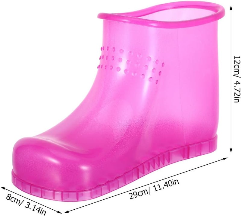 All governorates deliver 1 Pair Portable Foot Soak Boots - Deep Massage Spa Shoes - Waterproof Foot Bath Basin for Relaxing Pedicures - Soaking Tub for Home Spa Rosy Ready varied options - Image 2
