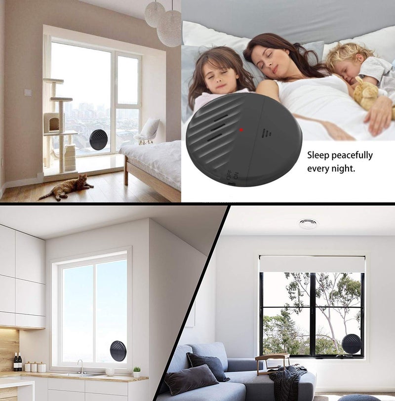EverNary Window Vibration Alarm,3Pack 125dB Loud Ultra-Slim Anti-Theft Alarm for Door and Window Glass Break Sensor Alert with Adjustable Sensitivity (3, Black) - Image 3