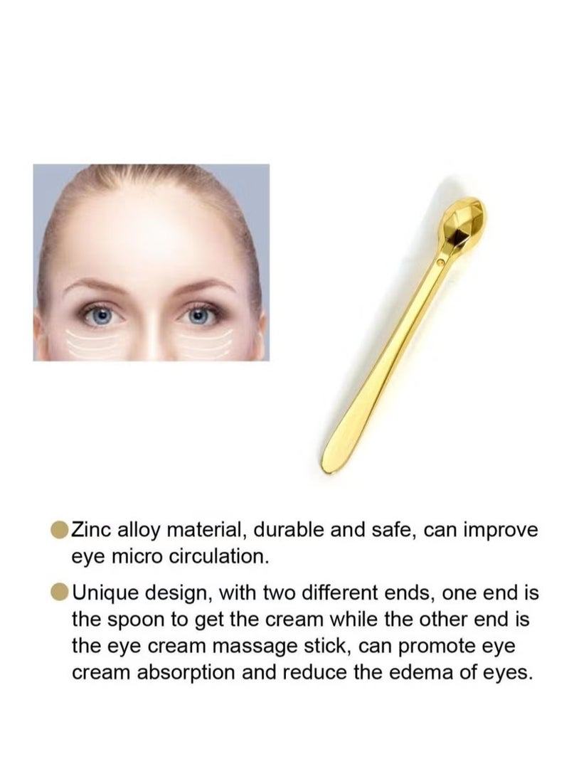 وينر عبوة من قطعتين من أداة وضع كريم العيون المعدنية، وعصا تدليك على شكل كرة دوارة لمصل العيون لتقليل الانتفاخ والتدليك - Image 4