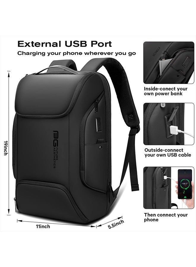 BANGE Business Laptop Smart backpack Can Hold 15.6 Inch Laptop Commute Backpack Carry on bag for men and women (Black)  - Image 4