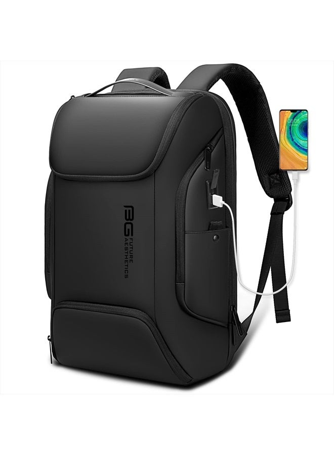 BANGE Business Laptop Smart backpack Can Hold 15.6 Inch Laptop Commute Backpack Carry on bag for men and women (Black)  - Image 1