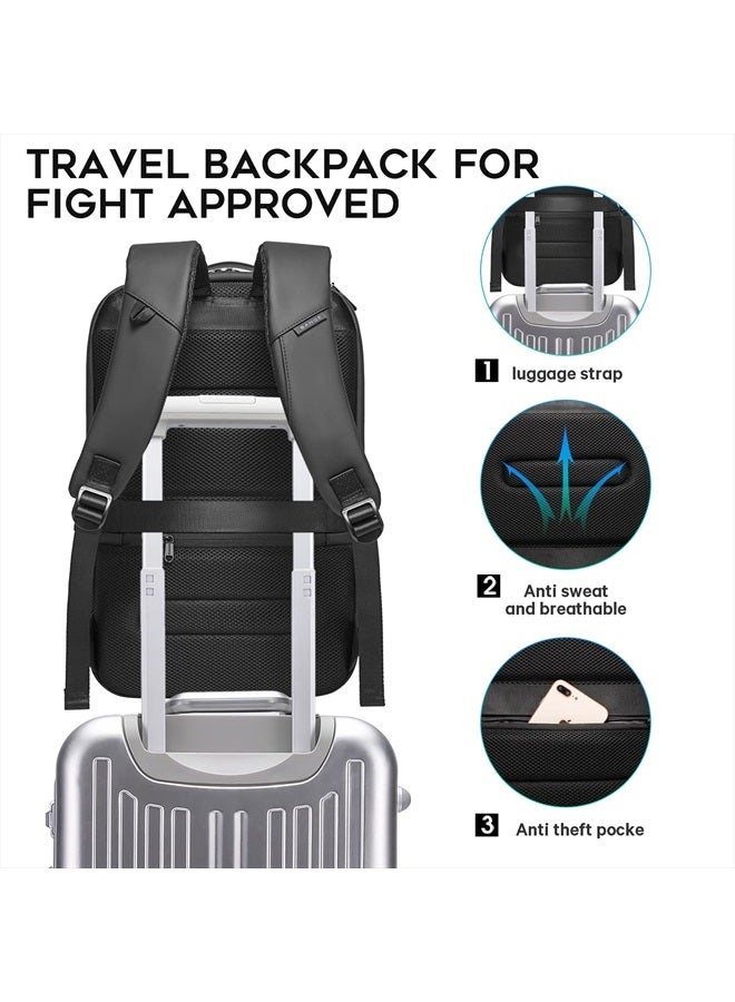 BANGE Business Laptop Smart backpack Can Hold 15.6 Inch Laptop Commute Backpack Carry on bag for men and women (Black)  - Image 5