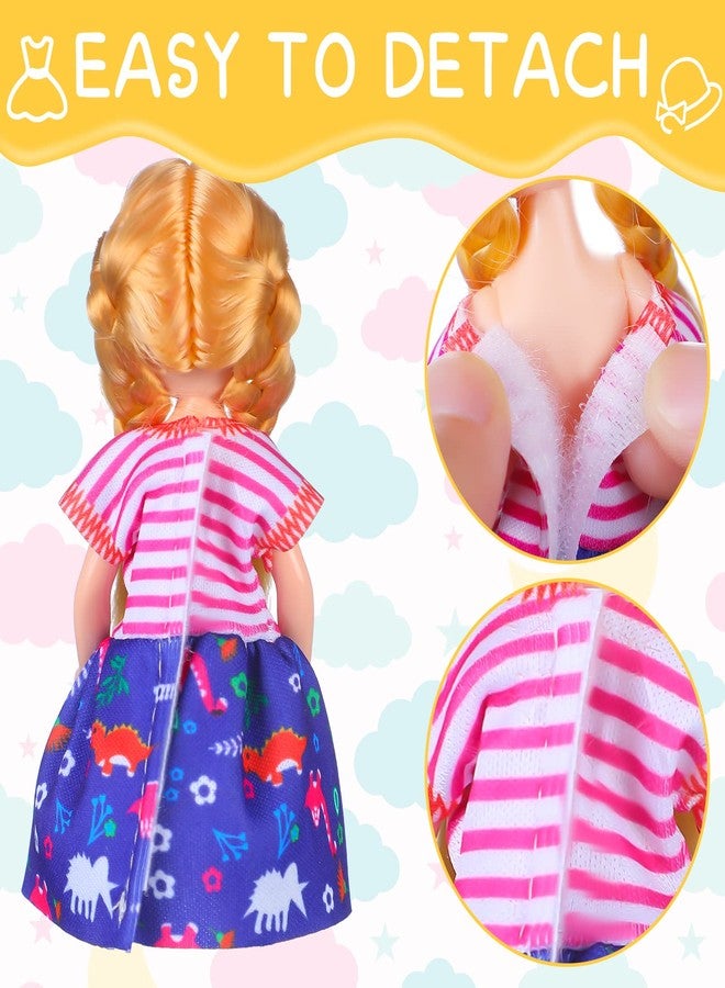 Hungdao 16 Pcs Girl Doll Clothes Lovely Outfits Mini Doll Clothes 6 Inch Dolls Accessories for Kids Birthday Outfit (Boys and Girls) - Image 3