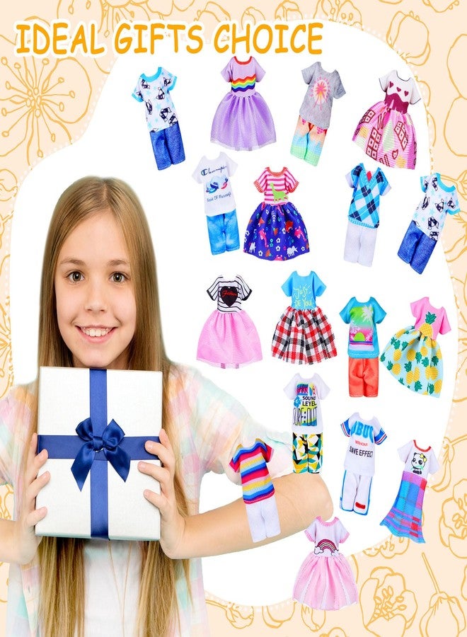 Hungdao 16 Pcs Girl Doll Clothes Lovely Outfits Mini Doll Clothes 6 Inch Dolls Accessories for Kids Birthday Outfit (Boys and Girls) - Image 4