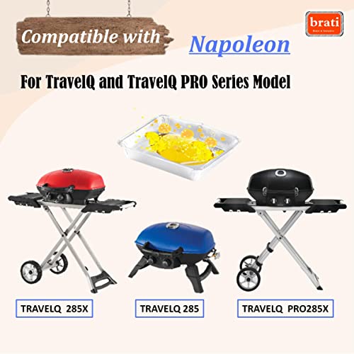 brati Disposable Aluminum Grease Trays for Napoleon TravelQ Series,for Travel Q Portable Propane Gas Grill Grease Liner,30-Pack - Image 3