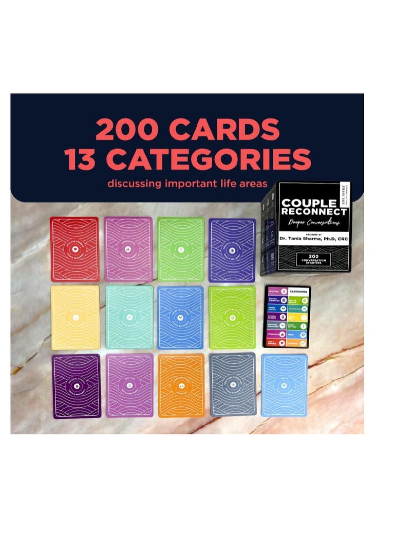 Y&D - Life Sutra - Couple Reconnect Game - Couples Game for Married Couples - 200 Couples Conversation Cards - Speak Your Love Language - Card Game for Couples - Designed - Image 1
