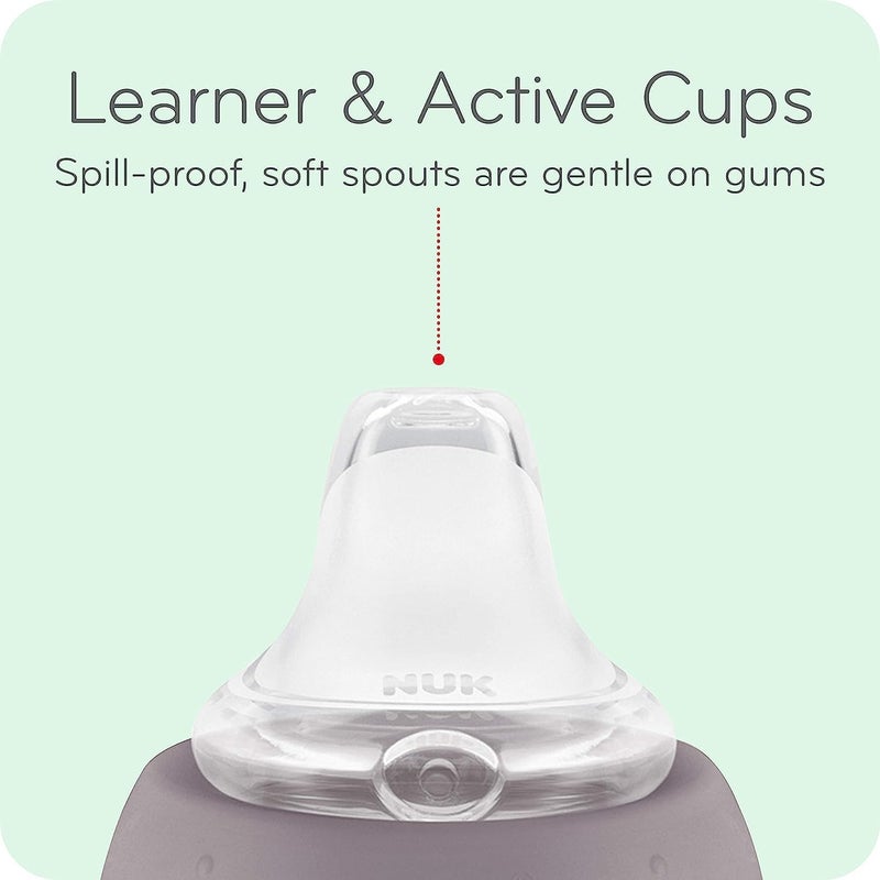 NUK Sesame Street Transition Bundle with Active Cup, Learner Cup, and Pacifiers - 4 Piece Set - Image 4