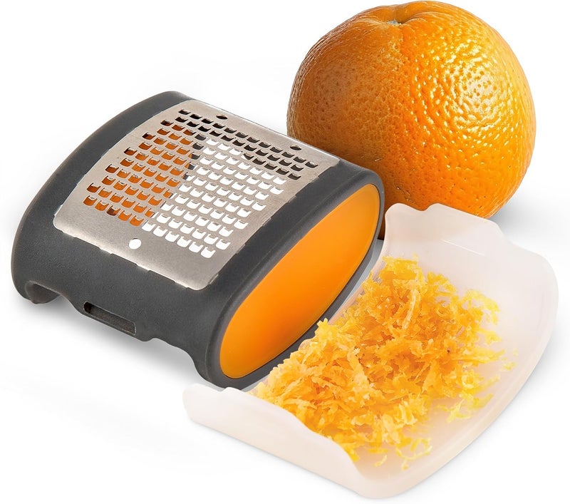PREPWORKS Pocket Citrus Zester – Compact, Stainless Steel Zester for Grating Citrus, Easy to Use, BPA-Free, Ergonomic Handle - Image 1