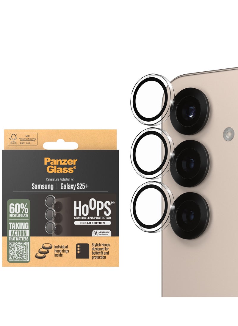 PanzerGlass PanzerGlass Hoops Samsung Galaxy S25 Plus Camera Lens Protector, Scratch & Shock Resistant, Easy Installation, Ultra-Thin Tempered Glass, Galaxy S24/S25 Plus Case Friendly, Transparent  - Image 1