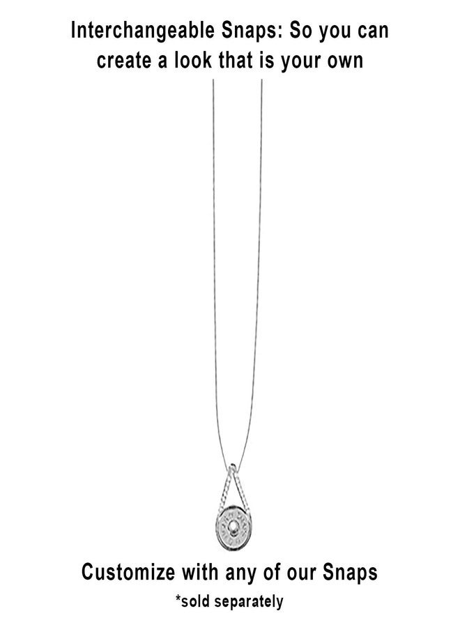 Ginger Snaps Bling Infinity Pendant Necklace | Interchangeable & Adjustable Snap Jewelry Collection | Button Charms for Necklaces, Bracelets & Rings | Standard Size | SN95-55 - Image 5
