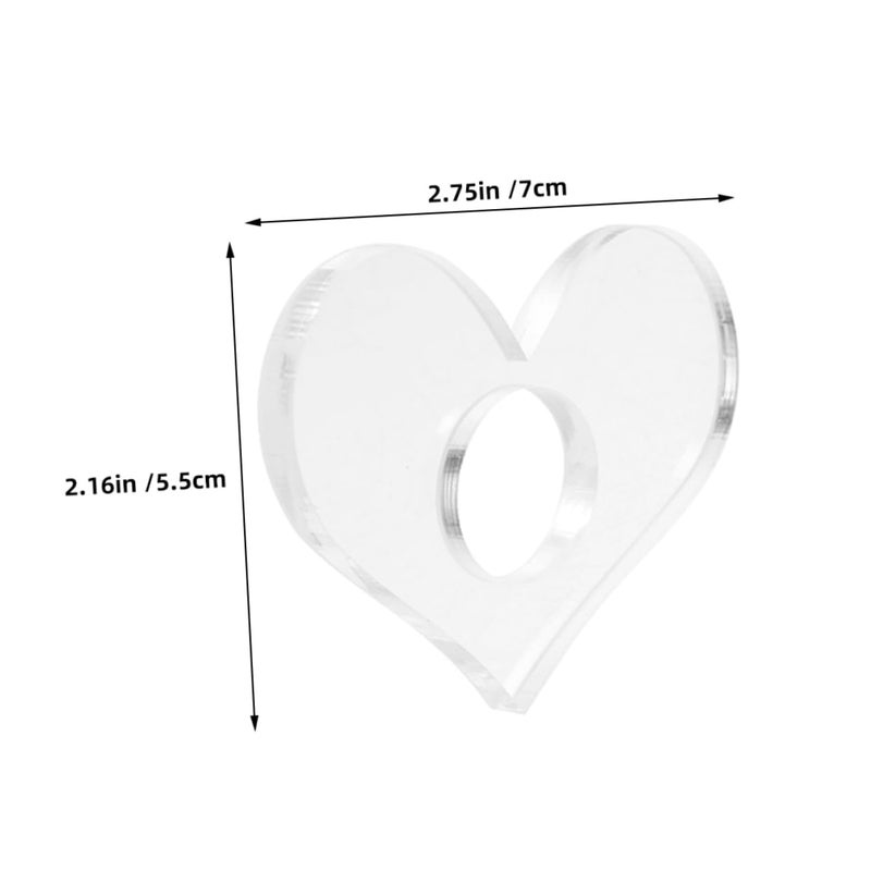 4Pcs Clear Acrylic Heart Shaped Book Page Holders For Reading Comfortable Grip High Transparency - Image 3