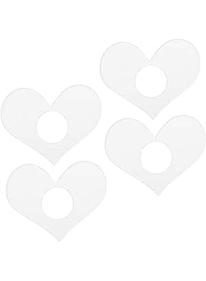 4Pcs Clear Acrylic Heart Shaped Book Page Holders For Reading Comfortable Grip High Transparency - Image 1