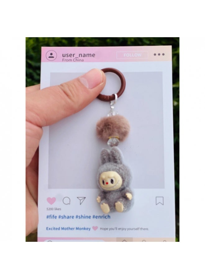 LABUBU Labubu Plush Rubber Mobile Phone Pendant Keychain 