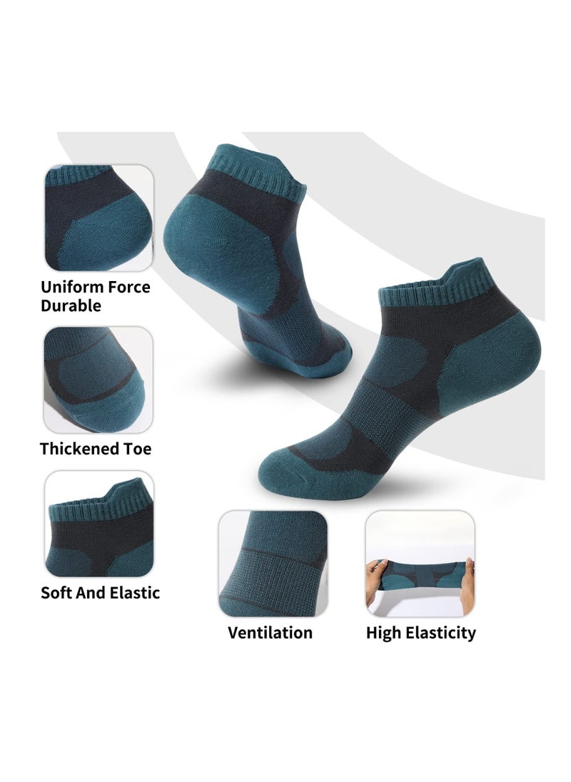 SYOSI 6 Pairs Trainer Socks for Men and Women Ankle Socks Breathable Cotton Low Cut Socks Non Slip Socks with Arch Support Athletic Running Socks  - Image 2