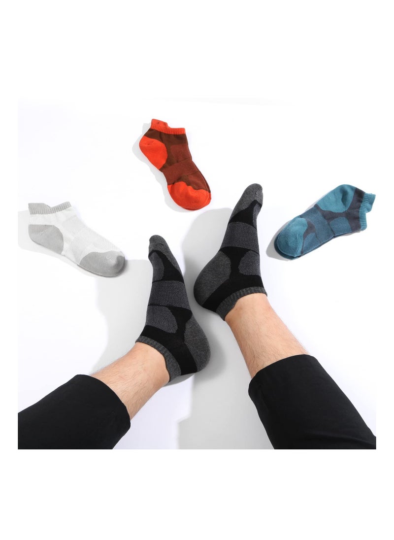 SYOSI 6 Pairs Trainer Socks for Men and Women Ankle Socks Breathable Cotton Low Cut Socks Non Slip Socks with Arch Support Athletic Running Socks  - Image 5