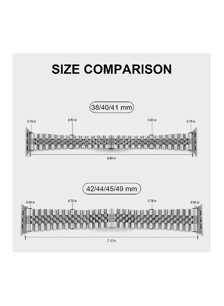 ELTRAZONE Compatible with Apple Watch Band Series 5 44mm 42mm, Stainless Steel iWatch Band with Butterfly Folding Clasp for iWatch Band Series 5/4/3/2/1 - Image 3