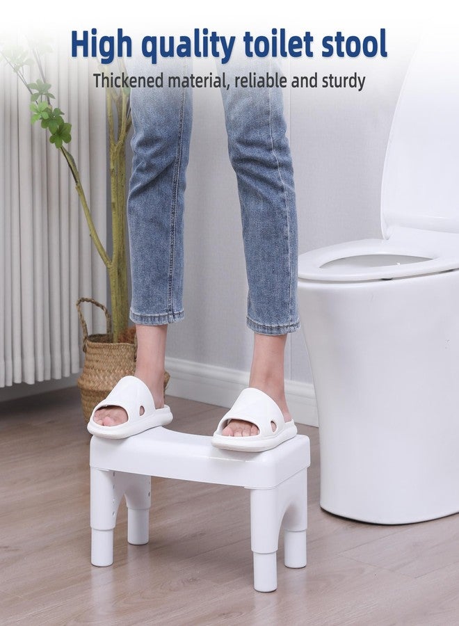 JFMkaer Poop Stool Toilet Stool White Adults for Bathroom, 5.9"" to 8.5"" Adjustable Height Toilet Stool Squat Adult - Image 4