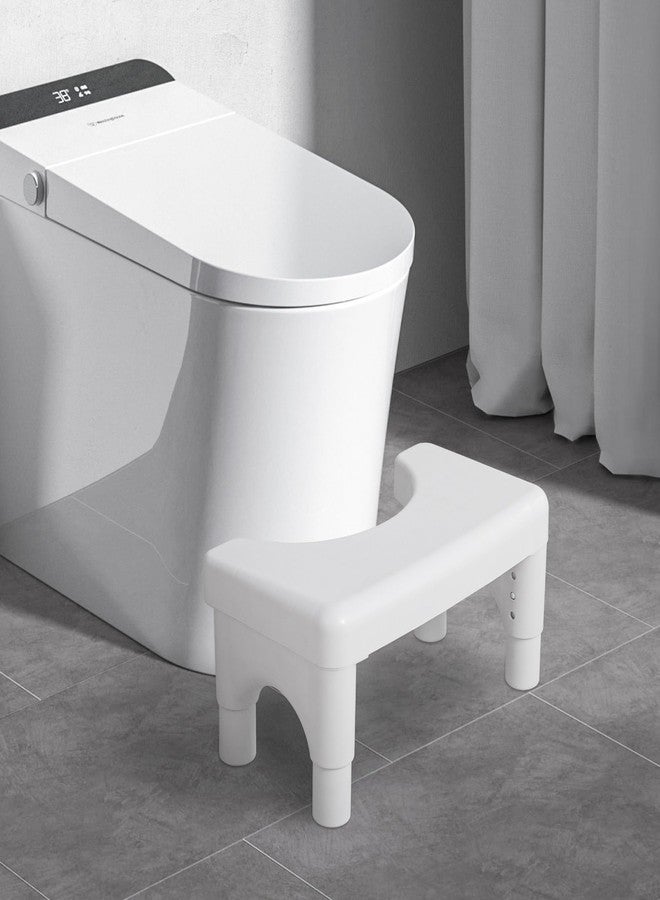 JFMkaer Poop Stool Toilet Stool White Adults for Bathroom, 5.9"" to 8.5"" Adjustable Height Toilet Stool Squat Adult - Image 2
