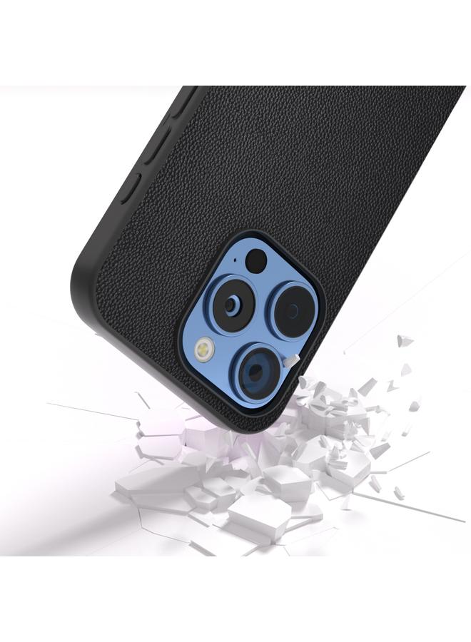 اس-توب جراب هاتف أنيق من الجلد الأصلي بإطار أسود لهاتف iPhone 16 Pro من ABEEL - Image 4