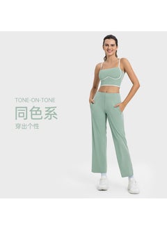 Generic Alo Colorblock Strappy Yoga Sports Bra Top Albumin  - Image 5