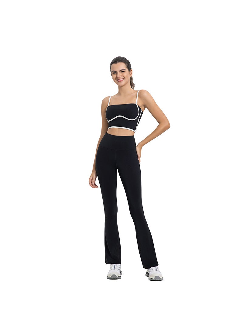 Generic - Alo Colorblock Strappy Yoga Sports Bra Top Albumin - Image 1