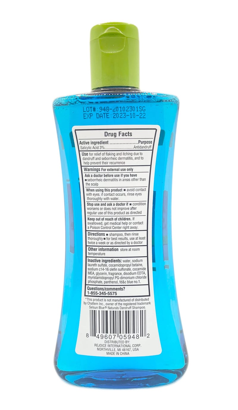 XtraCare 3% Salicylic Acid Dandruff Shampoo Compare to Active Ingredients in Selsun Blue Naturals Dandruff Shampoo - Image 2