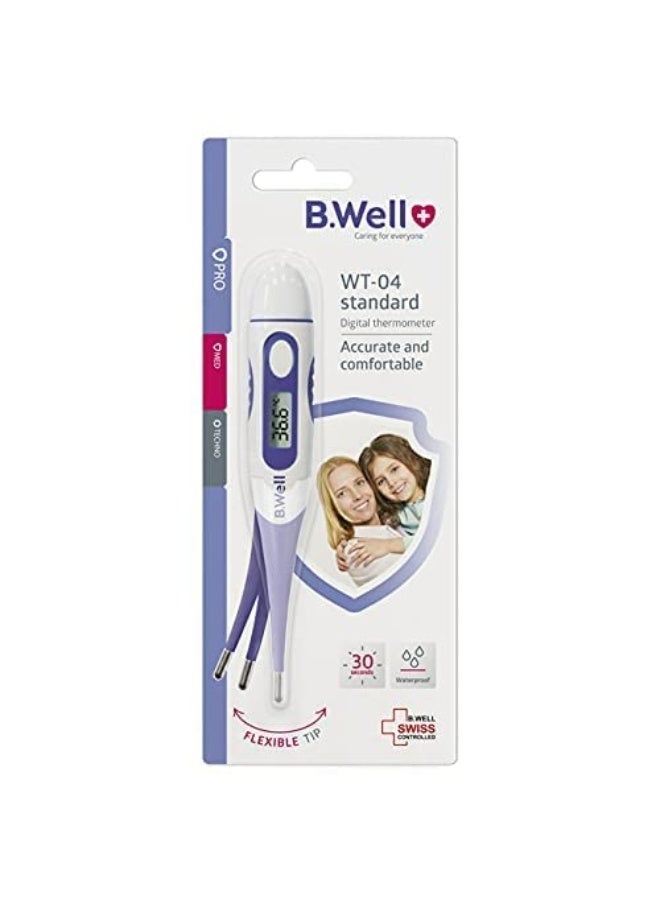 B.Well WT-04 Standard Digital Thermometer Flexible-Tip Waterproof Celsius & Fahrenheit - Image 2