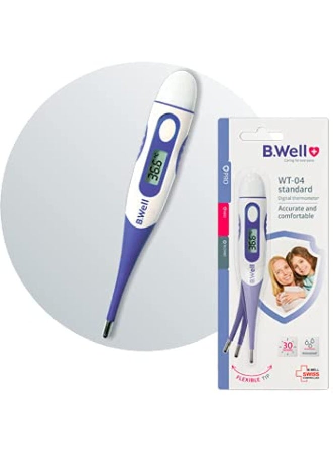 B.Well WT-04 Standard Digital Thermometer Flexible-Tip Waterproof Celsius & Fahrenheit - Image 1