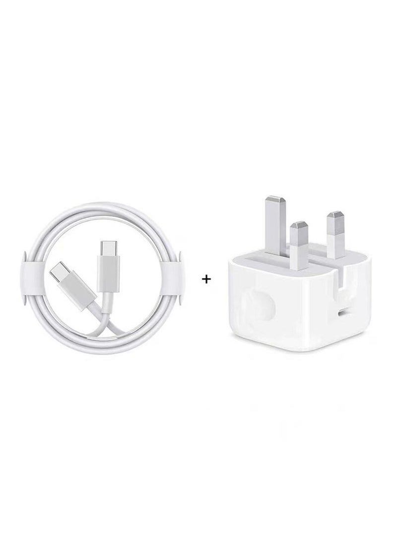 Arabest iPhone 35W USB C Fast Charge Adapter, Type C Power Block Wall Charger, Plug Adapter, with 1 Meter 35W Fast Charging Cable, Compatible with iPhone 16 Pro Max, iPhone 16 Pro, iPhone 16 Plus, iPhone 16, iPhone 15 Pro Max, iPhone 15 Pro, iPhone 15 Plus, iPhone 15, White - Image 2