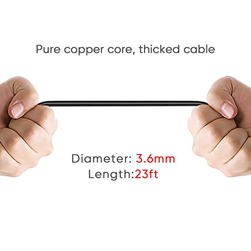 Pixelman Dash Cam Rear Camera Cable, 23 Ft 4-Pin to 2.5mm Male Plug Wire for Mirror-Mounted Rear View, Car Recorder, Reversing & Backup - Long Replacement Cable for Pickup, Trucks, RV, SUV, Bus - Image 3