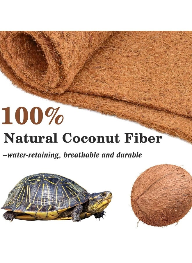 Generic 3 Rolls Reptile Carpet - 16 x 32 inches Natural Coconut Fiber Pet Mat, Tortoise Carpet Mat Coco Fiber Substrate Liner Pet Terrarium Liner for Lizard Turtle Gecko Bearded Dragon  - Image 2