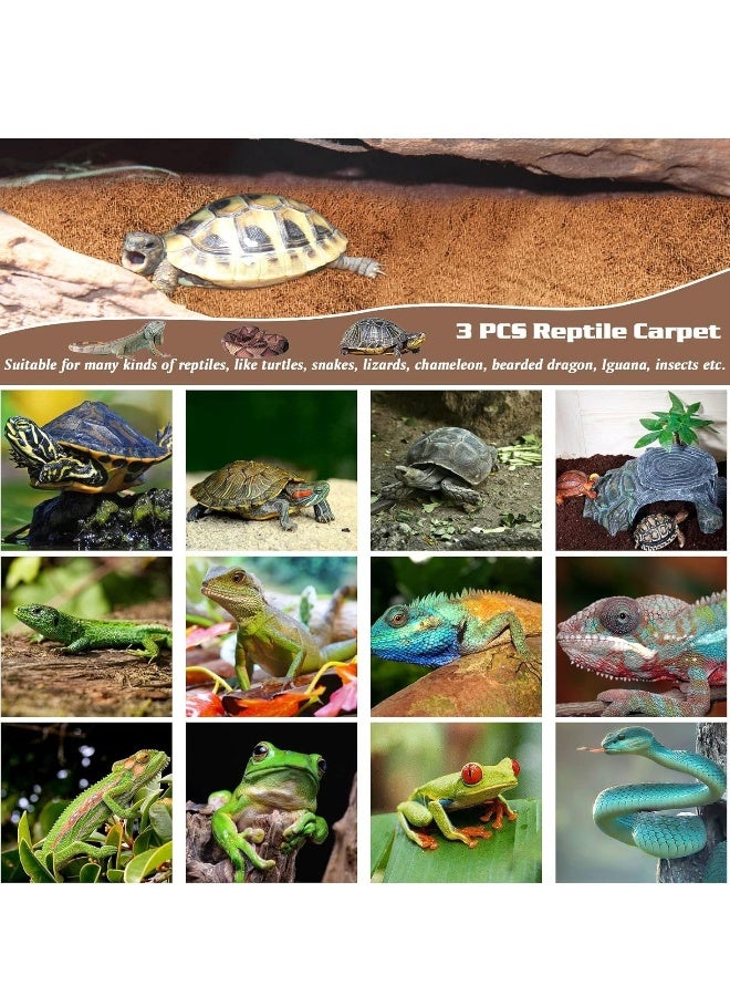 Generic 3 Rolls Reptile Carpet - 16 x 32 inches Natural Coconut Fiber Pet Mat, Tortoise Carpet Mat Coco Fiber Substrate Liner Pet Terrarium Liner for Lizard Turtle Gecko Bearded Dragon  - Image 5