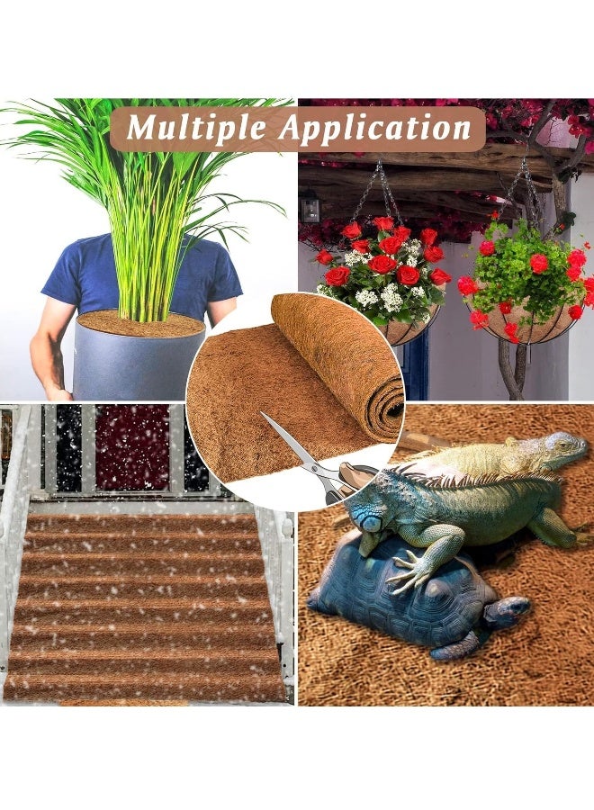 Generic 3 Rolls Reptile Carpet - 16 x 32 inches Natural Coconut Fiber Pet Mat, Tortoise Carpet Mat Coco Fiber Substrate Liner Pet Terrarium Liner for Lizard Turtle Gecko Bearded Dragon  - Image 4