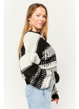 Don't Call Me Jennyfer Women Crew Neck Knitted Sweater, Multicolor  - Image 3