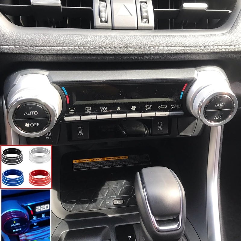 QASULER Car Air Conditioning Control Knob Trim Cover - Image 4