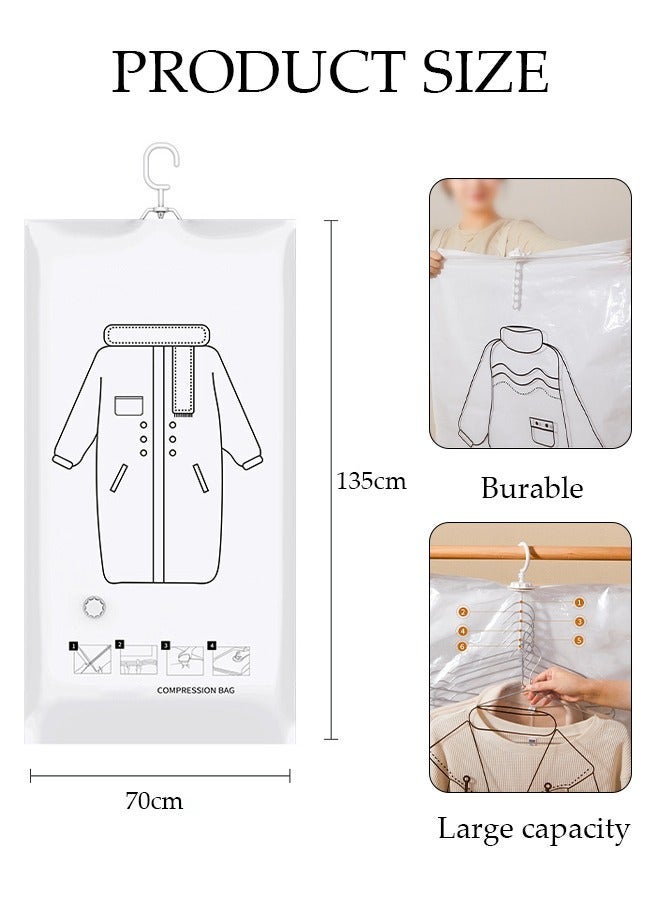 DUNISO Vacuum Storage Bags with Hand Pump- Pack of 3 (135cm x 70cm) Reusable Compression Bags Space Saver for Packing, Clothes, Comforters, Blankets - Image 4
