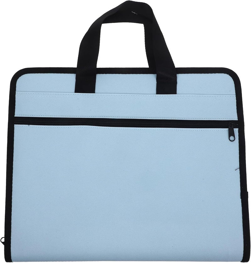 Large Capacity Accordion File Organizer Folder A4 Canvas Expanding Receipt Holder Document Organizer Office Filing Bag with Handle for School and Office Use - Image 1