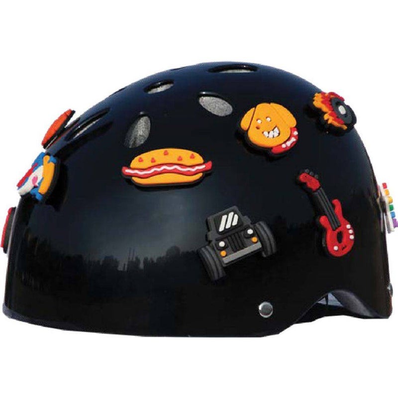 STREETJAM Street Jam DIY Popins Kids' Helmet (M, 55-58 cm, Black) - Image 1