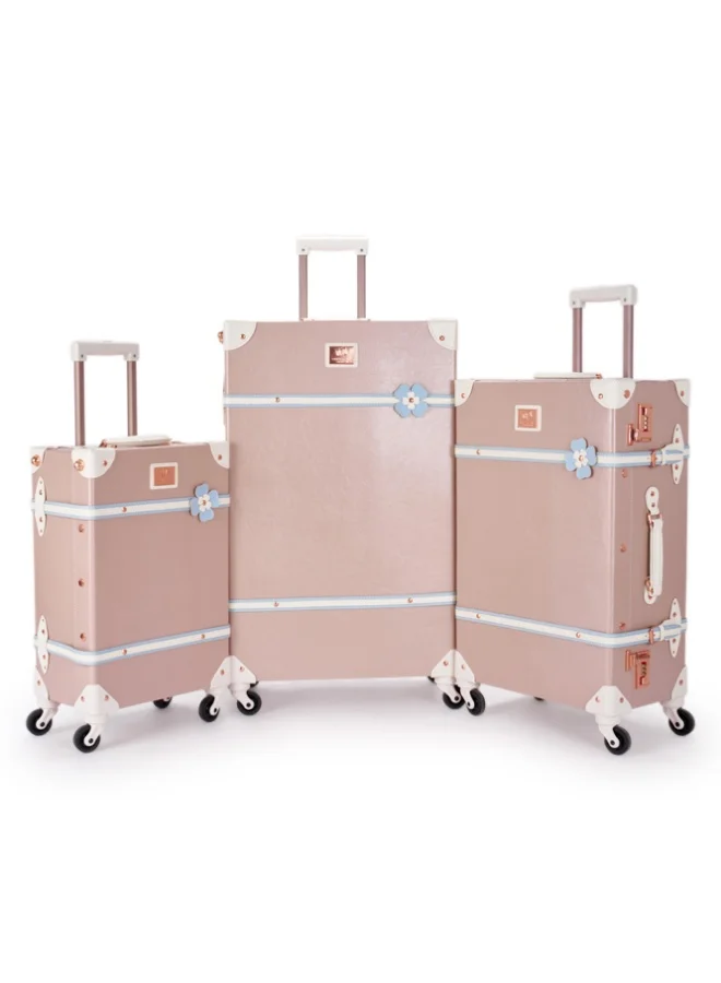 LIMRA Travel Bags Classic Leather Luggage 4 Pcs Set 28''-24''-20'''-13'''Inches