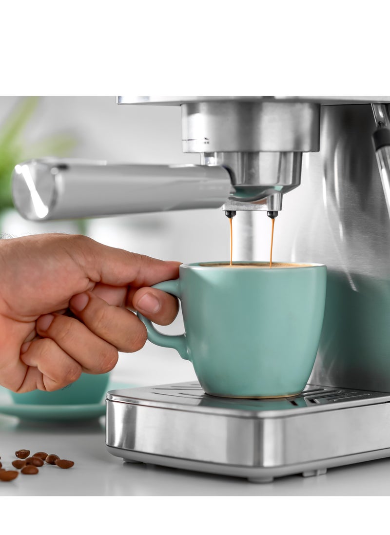 Espresso Coffee Machine 20 Bar 4in1 Multiple Hot and Cold Brew Capsule Espresso Maker For Nespresso Ground Coffee K cup Black
