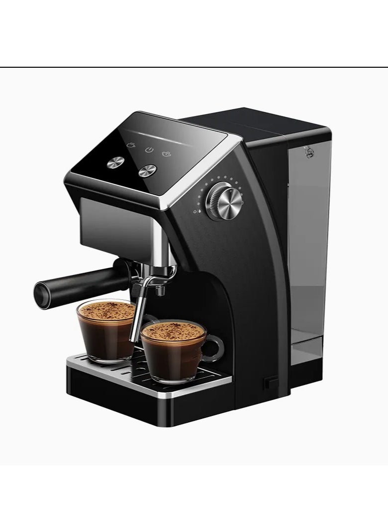 Espresso Coffee Machine 20 Bar 4in1 Multiple Hot and Cold Brew Capsule Espresso Maker For Nespresso Ground Coffee K cup Black