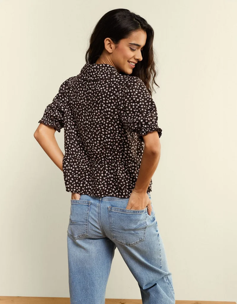 American Eagle  AE Puff Sleeve Top for Women | Best Price UAE