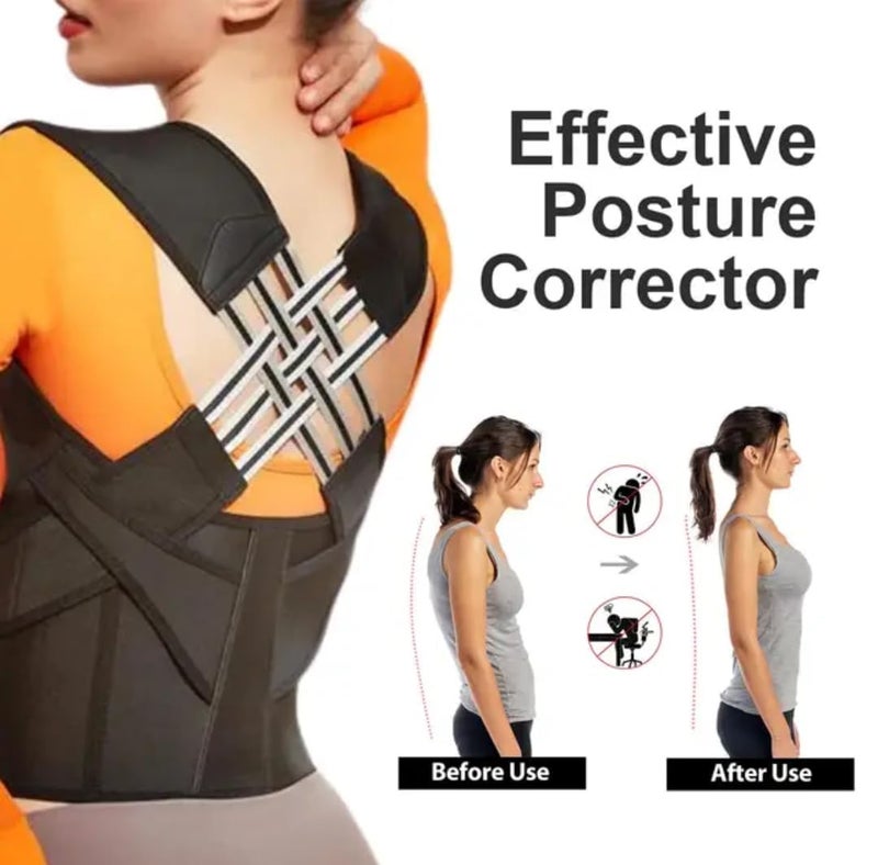 soulvinee® Posture Corrector Belt For Men & Women | Back Pain Relief Posture Corrector | Shoulder, Back Support Belt | Back Straightener Brace For Spine | Clavicle Support | Universal Size - Image 3