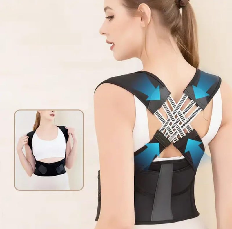 soulvinee® Posture Corrector Belt For Men & Women | Back Pain Relief Posture Corrector | Shoulder, Back Support Belt | Back Straightener Brace For Spine | Clavicle Support | Universal Size - Image 2