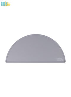 Babies Basic Silicone Placemat For Kids, Bpa Free, Phthalate Free, Non-Slip Design, Easy To Clean - Grey  - Image 1